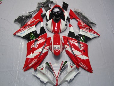 Custom 2008-2016 Yamaha YZF R6 Motorcycle Fairings - White Red Glossy Black Green Monster Rocol Milwaukee Maxxis UK
