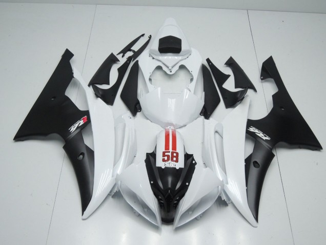 58 Sic White and Black 2008-2016 R6 Motorcycle Fairings 58 Sic White and Black 2008-2016 R6 Motorcycle Fairings