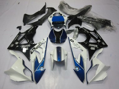 Alien Blue and White 2009-2014 S1000RR Motorcycle Fairings