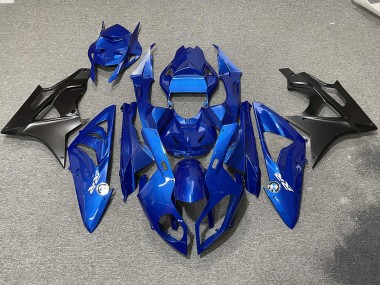 Alien Blue and White 2009-2014 S1000RR Motorcycle Fairings