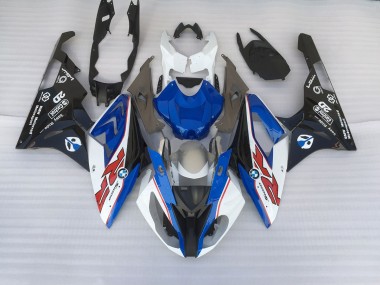 Alien Blue and White 2009-2014 S1000RR Motorcycle Fairings