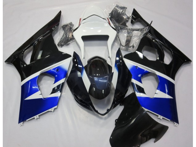 Black Blue and White 2003-2004 GSXR 1000 Motorcycle Fairings Black Blue and White 2003-2004 GSXR 1000 Motorcycle Fairings