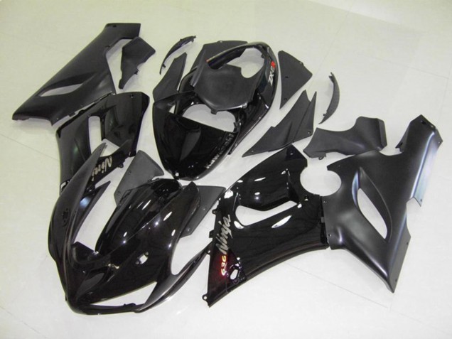 Black Gloss 2005-2006 ZX6R Motorcycle Fairings Black Gloss 2005-2006 ZX6R Motorcycle Fairings