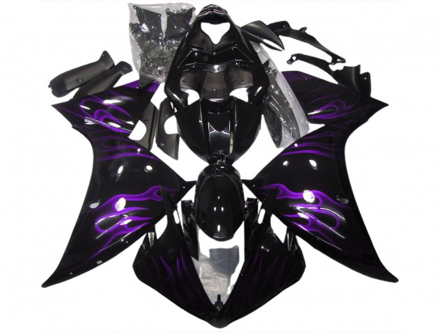 Black & Purple Flame 2009-2011 R1 Motorcycle Fairings Black & Purple Flame 2009-2011 R1 Motorcycle Fairings