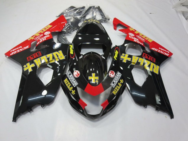Black Rizla 2004-2005 GSXR 600-750 Motorcycle Fairings Black Rizla 2004-2005 GSXR 600-750 Motorcycle Fairings