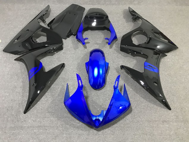 Black and Blue Gloss 2003-2004 R6 Motorcycle Fairings Black and Blue Gloss 2003-2004 R6 Motorcycle Fairings