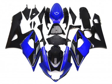 Black and Blue Gloss with silver 2005-2006 GSXR 1000 Motorcycle Fairings