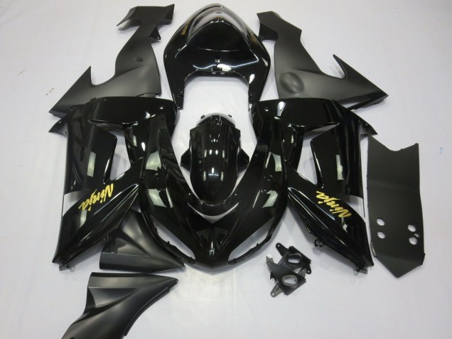 Black and Gold 2006-2007 ZX10R Motorcycle Fairings Black and Gold 2006-2007 ZX10R Motorcycle Fairings