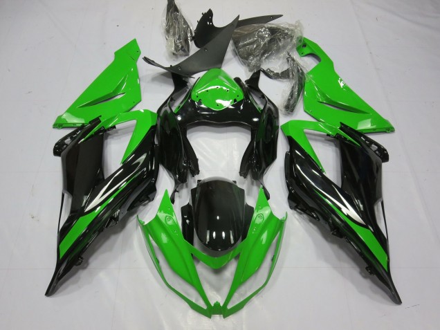Black and Green 2013-2018 ZX6R Motorcycle Fairings Black and Green 2013-2018 ZX6R Motorcycle Fairings