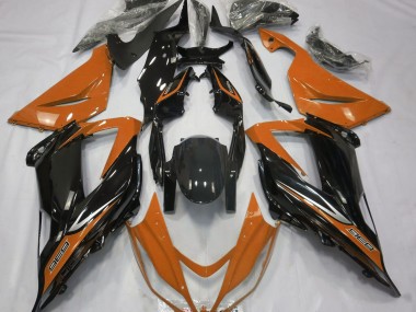 Black and Orange 2013-2018 ZX6R Motorcycle Fairings