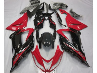 Black and Red 2013-2018 ZX6R Motorcycle Fairings