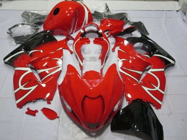 Black and White 1997-2007 GSXR 1300 Hayabusa Motorcycle Fairings