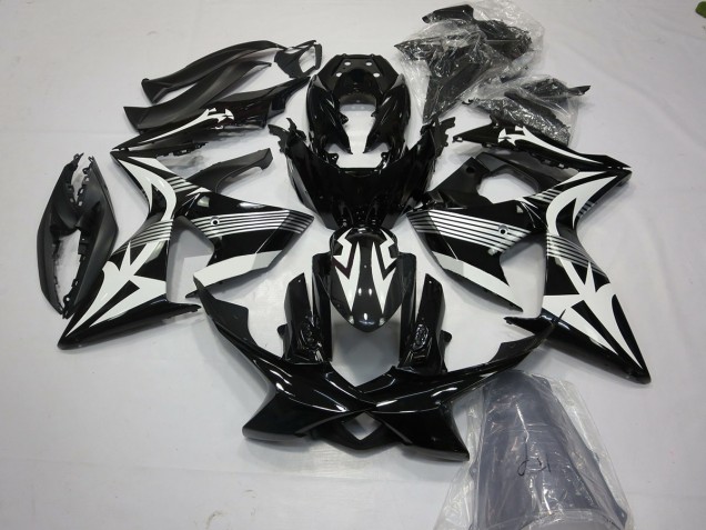Black and White 2009-2016 GSXR 1000 Motorcycle Fairings Black and White 2009-2016 GSXR 1000 Motorcycle Fairings