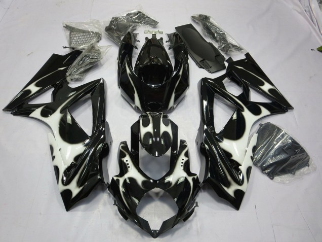 Black and White Design 2008-2010 GSXR 600-750 Motorcycle Fairings Black and White Design 2008-2010 GSXR 600-750 Motorcycle Fairings