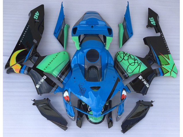 Blue Shark & Green 2005-2006 CBR600RR Motorcycle Fairings Blue Shark & Green 2005-2006 CBR600RR Motorcycle Fairings