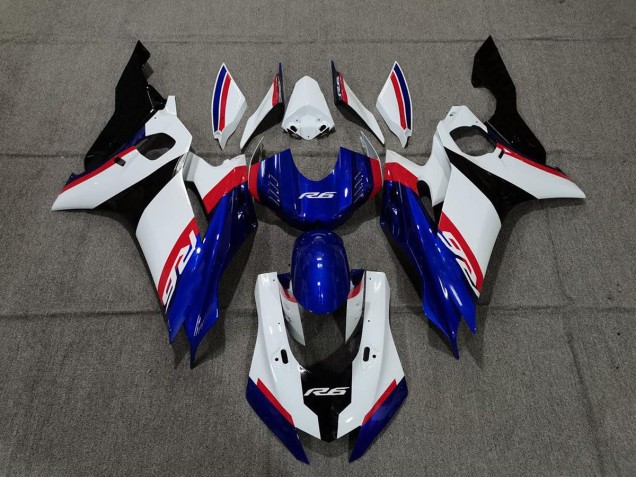 Blue White and Red 2017-2021 R6 Motorcycle Fairings Blue White and Red 2017-2021 R6 Motorcycle Fairings