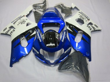 Blue and Black 2001-2003 GSXR 600-750 Motorcycle Fairings