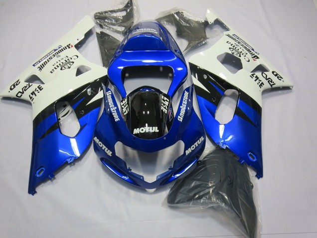 Blue and Black 2001-2003 GSXR 600-750 Motorcycle Fairings Blue and Black 2001-2003 GSXR 600-750 Motorcycle Fairings