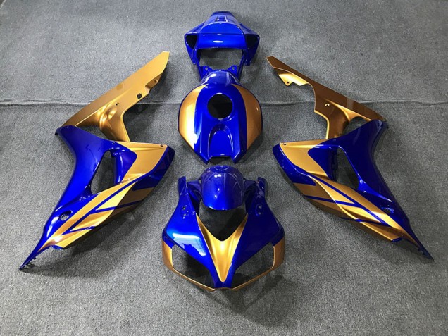 Blue and Gold 2006-2007 CBR1000RR Motorcycle Fairings Blue and Gold 2006-2007 CBR1000RR Motorcycle Fairings