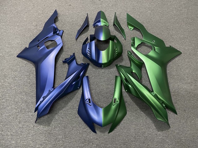 Blue and Green Split 2017-2021 R6 Motorcycle Fairings Blue and Green Split 2017-2021 R6 Motorcycle Fairings