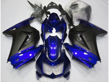 Blue and Matte Black 2008-2012 Ninja 250 Motorcycle Fairings