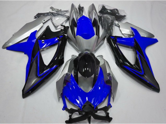 Blue and Silver 2008-2010 GSXR 600-750 Motorcycle Fairings Blue and Silver 2008-2010 GSXR 600-750 Motorcycle Fairings
