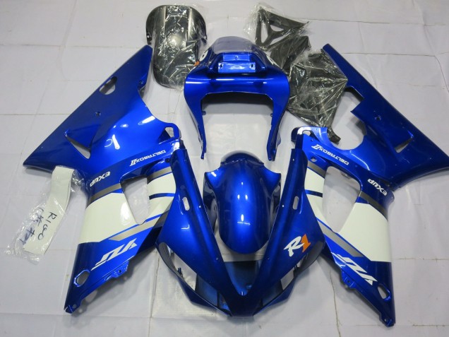 Blue and White 2000-2001 R1 Motorcycle Fairings Blue and White 2000-2001 R1 Motorcycle Fairings