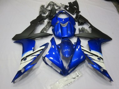 Blue and White 2004-2006 R1 Motorcycle Fairings