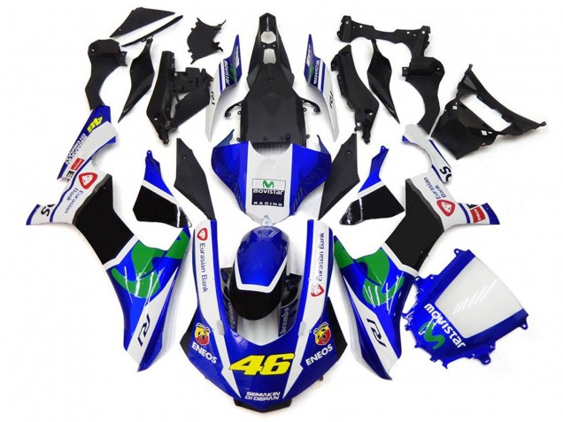 Blue and White 46 2015-2019 R1 Motorcycle Fairings Blue and White 46 2015-2019 R1 Motorcycle Fairings