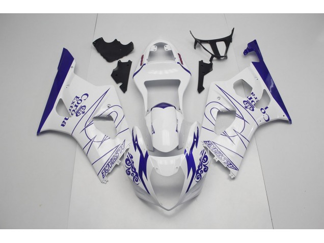 Blue and White Corona 2003-2004 GSXR 1000 Motorcycle Fairings Blue and White Corona 2003-2004 GSXR 1000 Motorcycle Fairings