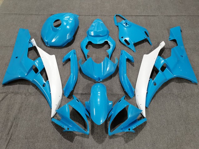 Blue and White with Pearl 2006-2007 R6 Motorcycle Fairings Blue and White with Pearl 2006-2007 R6 Motorcycle Fairings