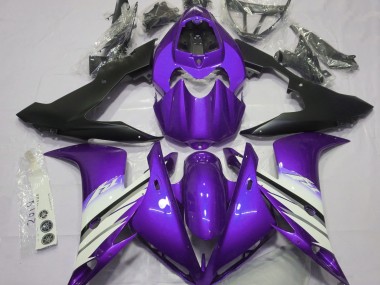 Bright Purple & White 2004-2006 R1 Motorcycle Fairings