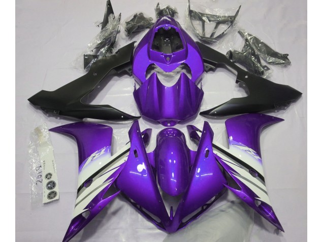 Bright Purple & White 2004-2006 R1 Motorcycle Fairings Bright Purple & White 2004-2006 R1 Motorcycle Fairings