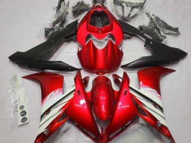 Bright Red & White 2004-2006 R1 Motorcycle Fairings