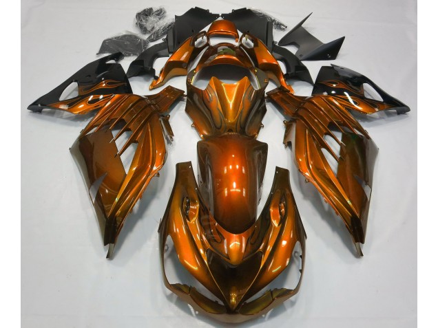 Burnt Orange Gloss 2012-2021 ZX14R Motorcycle Fairings Burnt Orange Gloss 2012-2021 ZX14R Motorcycle Fairings