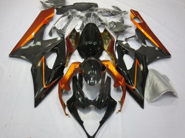 Burnt Orange and Black 2005-2006 GSXR 1000 Motorcycle Fairings