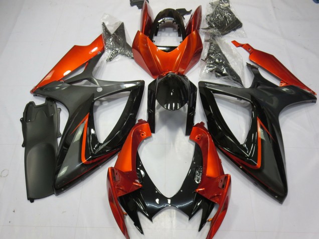 Burnt Orange and Grey 2006-2007 GSXR 600-750 Motorcycle Fairings Burnt Orange and Grey 2006-2007 GSXR 600-750 Motorcycle Fairings