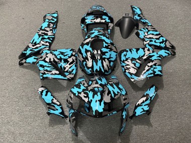 Camo & LIGHT CYAN 2005-2006 CBR600RR Motorcycle Fairings