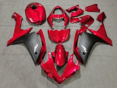 Candy Red & Black 2007-2008 R1 Motorcycle Fairings