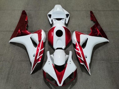 Candy Red and White 2006-2007 CBR1000RR Motorcycle Fairings