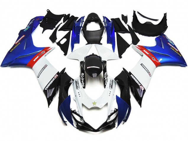 Custom Logos with Blue and Red 2011-2024 GSXR 600-750 Motorcycle Fairings Custom Logos with Blue and Red 2011-2024 GSXR 600-750 Motorcycle Fairings