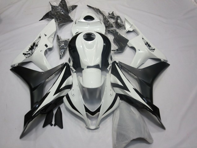 Custom OEM Style White and Black 2007-2008 CBR600RR Motorcycle Fairings Custom OEM Style White and Black 2007-2008 CBR600RR Motorcycle Fairings