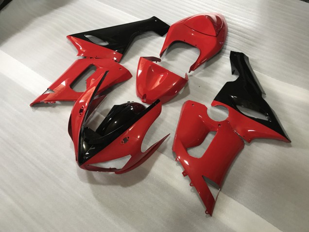Custom Red and Black 2005-2006 ZX6R Motorcycle Fairings Custom Red and Black 2005-2006 ZX6R Motorcycle Fairings