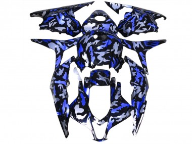 Dark Blue Snow Camo 2009-2012 CBR600RR Motorcycle Fairings