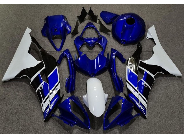Dark Blue and White Custom 2008-2016 R6 Motorcycle Fairings Dark Blue and White Custom 2008-2016 R6 Motorcycle Fairings