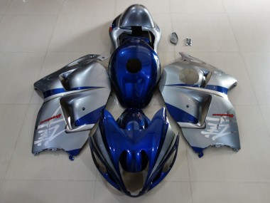 Deep Blue & Silver 1997-2007 GSXR 1300 Hayabusa Motorcycle Fairings