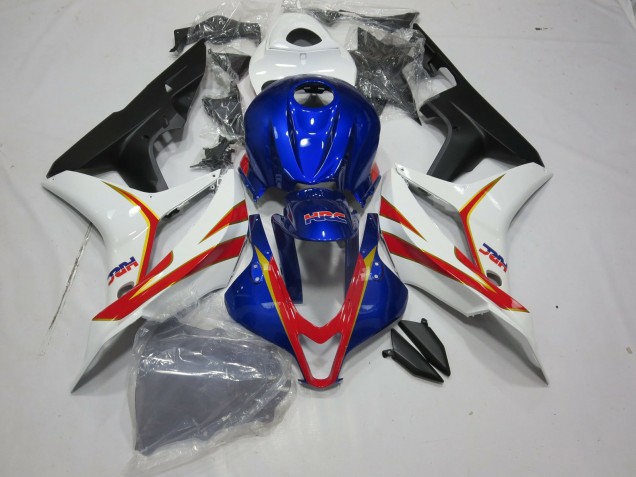 Deep Blue White and Red HRC 2007-2008 CBR600RR Motorcycle Fairings Deep Blue White and Red HRC 2007-2008 CBR600RR Motorcycle Fairings