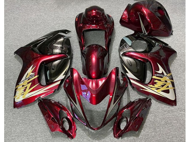 Deep Red & Gold 2008-2020 GSXR 1300 Hayabusa Motorcycle Fairings Deep Red & Gold 2008-2020 GSXR 1300 Hayabusa Motorcycle Fairings