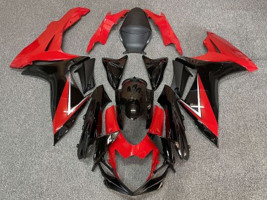 Deep Red and Gloss Black 2011-2024 GSXR 600-750 Motorcycle Fairings