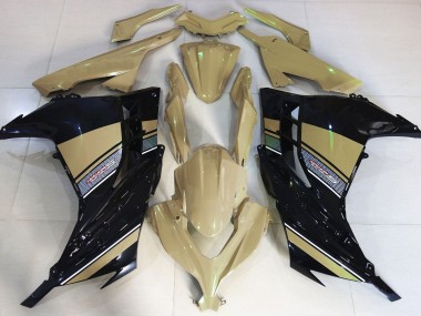 Desert Tan and Black 2013-2018 Ninja 300 Motorcycle Fairings